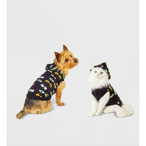 Hyde & EEK! Boutique Pet Halloween Costume Hoodie Medium Glow Eyes NEW